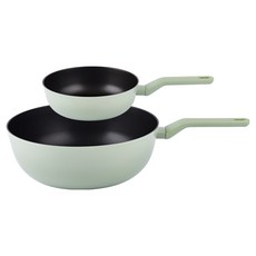 Lacena Mio 電磁爐炒鍋 2件組, 1套, 混合色, 炒鍋 22公分 + 32公分