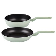 Lachena Mio 電磁爐適用平底鍋 + 中式炒鍋 2件組, 1套, 平底鍋 28cm + 中式炒鍋 24cm, 混色