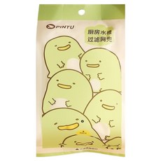 可愛萌趣鬆緊袋式水槽過濾網 綠色, 1個, 100個裝