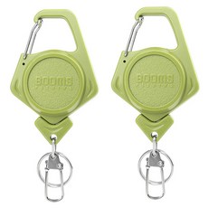 BOOMS FISHING XW80 別針伸縮扣 BACCXW8074, 綠色, 2個