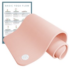 아리프 NBR 요가매트 20mm + 운동 가이드 포스터 세트, 코랄 핑크, 1세트