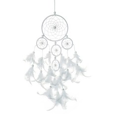 브리즈문 감성 캠핑 차박 장식 드림캐쳐, 퓨어화이트