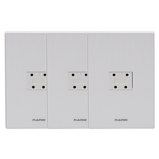nano Art2 SIMPLE 埋入式電話插座 4p 白色, 3個