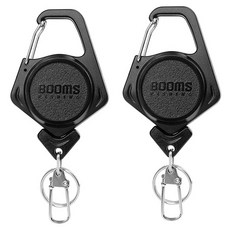 BOOMS FISHING XW80 伸縮別針 BACCXW8074, 黑色, 2個