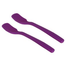 플라라 프리미엄 실리콘 요거트 스푼, 보라, 2개, 스푼 2p