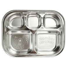 LE BARN Numberblocks 5格不鏽鋼餐盤, 1個, 單一顏色, 單品