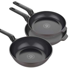 DORCO MyChef DORCO 電磁爐 新鑄造 IH 平底鍋組 3件, 1套, 巧克力, 平底鍋 24cm + 平底鍋 28cm + 炒鍋 28cm