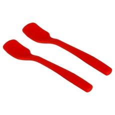 플라라 프리미엄 실리콘 요거트 스푼, 레드, 2개, 스푼 2p