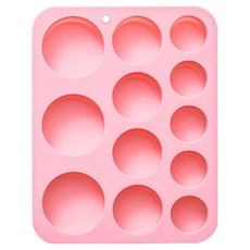 이홈베이킹 실리콘몰드 12구 사이즈별 원형, 랜덤발송, 1개