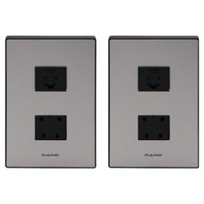 nano 電氣 Art2 SIMPLE 1開用 8針 + 4針 嵌入式模組 珍珠灰, 2個