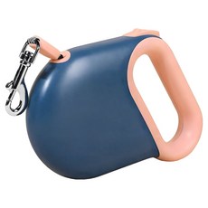 摩達客 可愛馬卡龍系 自動伸縮帶狀狗狗牽繩 150kg拉力, 1個, 藍粉雙色