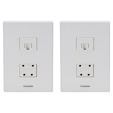 nano 電氣 Art2 SIMPLE 1入用 8-pin + 4-pin 嵌入式模組 白色, 2個