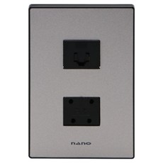 nano 電氣 Art2 SIMPLE 1開用 8針 + 4針 嵌入式模組 珍珠灰, 1個