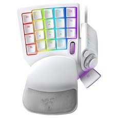 RAZER 雷蛇 塔洛斯魔蠍 Tartarus專業版鍵盤, RZ07-03110200-R3M1, 類比式光學按鍵軸, 白色