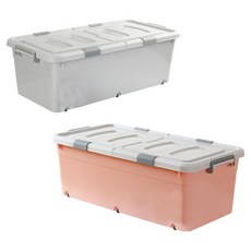 마이닝 리엔 리빙박스 80L, 연그레이, 소프트핑크, 2개