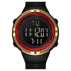 Soyosanghoe 多功能 學生 軍人 防水 運動手錶, 金紅色, 1個