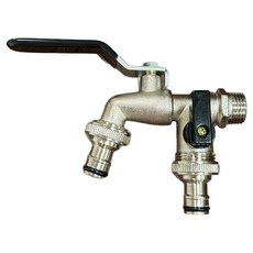 HINBA 庭院用多功能雙水龍頭 洗衣機型 黑色, 1個