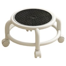 Inareum 多用途帶輪透氣矮凳, 黑色, 1個
