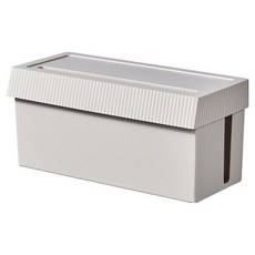 簡潔延長線電線管理收納盒 BRP1251, 1個, 白色