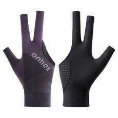 Foaming Home 耐用半指台球手套 右手配戴 SNK67, 1個, 深紫色