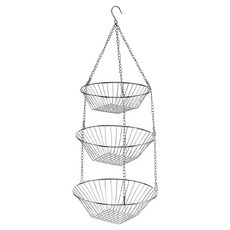 kela Loop 3層鏤空水果籃, 1個, 銀色