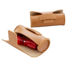 MONACO OLIVE Leatherian 優質皮革印章盒 2入, 2個, 駝色