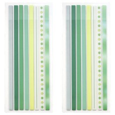 비온뒤 롱 인텍스 스티커 그린 애플 투명 8종 x 20p 세트, 2세트