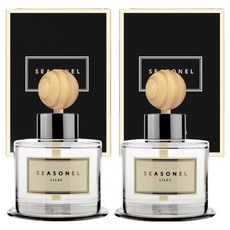 시즈넬 차량용 디퓨저 50ml 본품 + 우드볼 세트, 라일락, 2세트