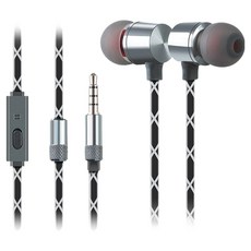 SMARTEK 防纏繞Y型麵條線有線耳機, 黑色, STE-A100