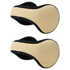 웰픽 스포츠 패셔너블한 보온귀마개, 아이보리, 2개