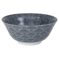 TOKYO DESIGN STUDIO 瓷製餐碗 15cm, 1個, 扇點黑