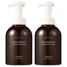 AVCA Native深層保濕泡沫洗手液 羅勒與柑橘, 2個, 500ml