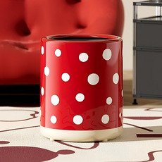 Sun & Dream 帶輪雙層垃圾桶, 紅色圓點(無輪)