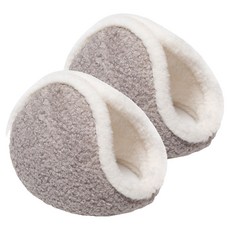 Wellpick 冬季自行車保暖耳罩 15cm, 2個, 毛絨邊飾 淺灰色