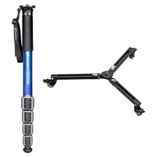 레오포토 카본 모노포드 블루 + 돌리 세트, 1세트, MPQ-325C-BL + DY-40