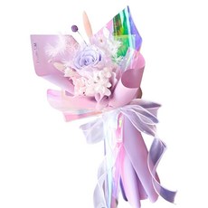 Floral M So Heart 克羅之心永生玫瑰花束, 紫色