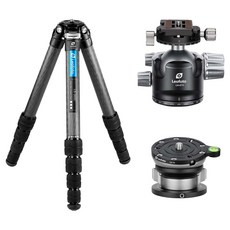 레오포토 풀카모 카본삼각대 + 볼헤드 + 레벨링 베이스 세트, 1세트, LS-365C + LH-47R + NP-60 + LB-75