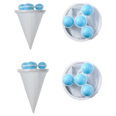 Wellthium 洗衣機除塵過濾網, 藍色, 4個