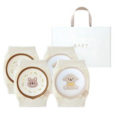 BABY&I 幼兒護膝2件組 + 購物袋, 1套, 森林小熊, 寶寶뭉뭉