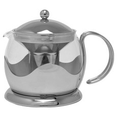 LA CAFETIERE 玻璃濾茶壺, 1個, 1.2L, 銀色 + 透明色