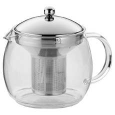 kela Cylon玻璃濾茶壺, 1個, 1.2L, 銀色 + 透明色