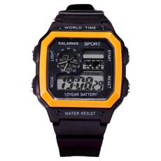 逍遙商會 多功能學生軍人防水運動手錶, 橘色, 1個