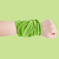 生活智慧 多用途吸汗運動手腕毛巾, 1個, 綠色