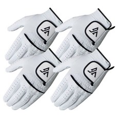 Joy Golf 男性專用皮革高爾夫手套 左手用, 白色, 4個