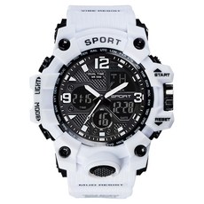 Soyo商會 軍人 學生 高級款 電子運動手錶, 白色, 1個