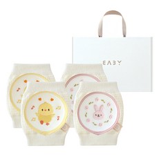 BABY&I 幼兒護膝2件組 + 購物袋, 1套, 森林小兔, 快樂阿里