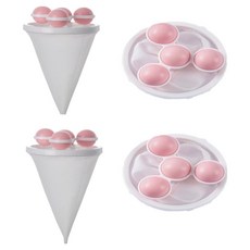 Welltium洗衣機清潔球清潔濾網袋, 粉紅色, 4個