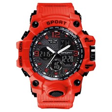 Soyo商會 軍人 學生 高級款 電子運動手錶, 紅色, 1個