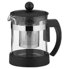 kela Auron玻璃濾茶壺, 1個, 1L, 黑色 + 透明色