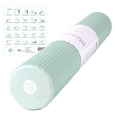 ALEAF EVA 軟泡棉運動滾筒 + 運動指南海報, 1套, 薄荷綠